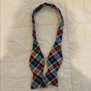 Plaid Bow Tie in Red, Blue, and White - Maus and Hoffman